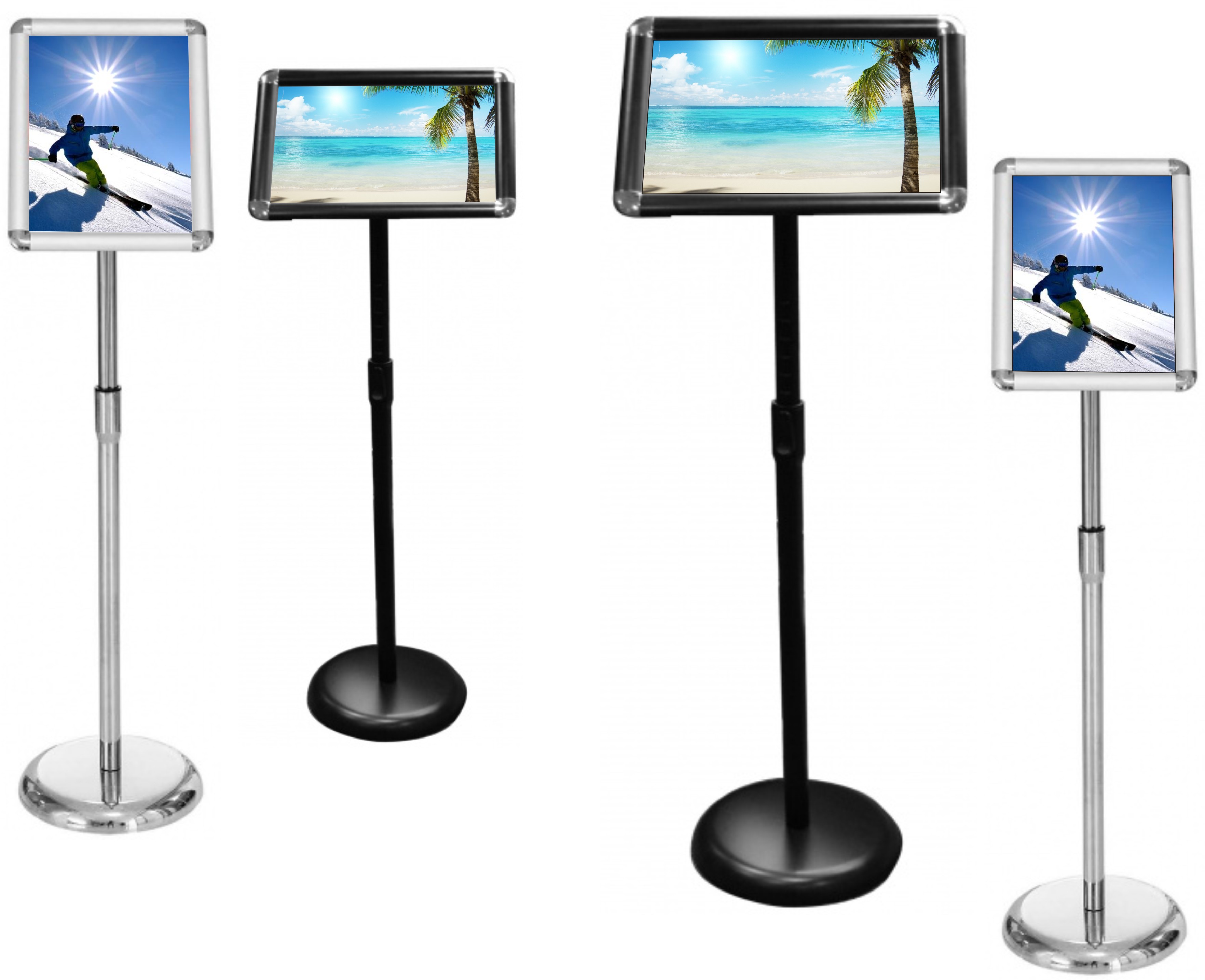 Freestanding Telescopic Menu Holders